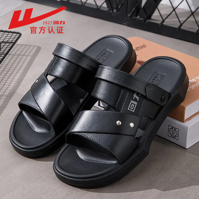 warrior 2024 new outdoor non-slip dad soft bottom casual dual-use eva summer sandals men‘s beach shoes men