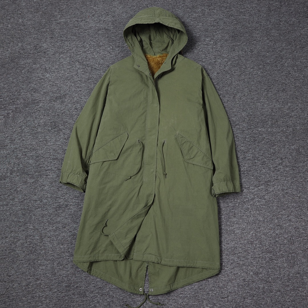 原厂原装日单羊羔毛连帽风衣外套女男女同款外贸高端尾货春秋冬款