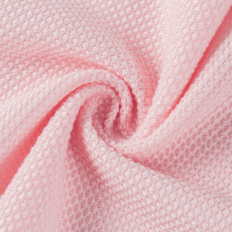 现货华夫格布料230克全涤春款秋冬款女装童装韦编针织面料