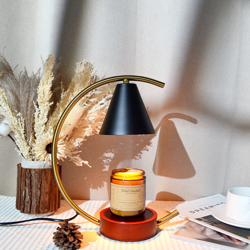 Aromatherapy Wax Lamp Timing Lifting Gift Candle Bedside Decoration Nordic Wooden Table Lamp Creative Lamp Paraffin Melter