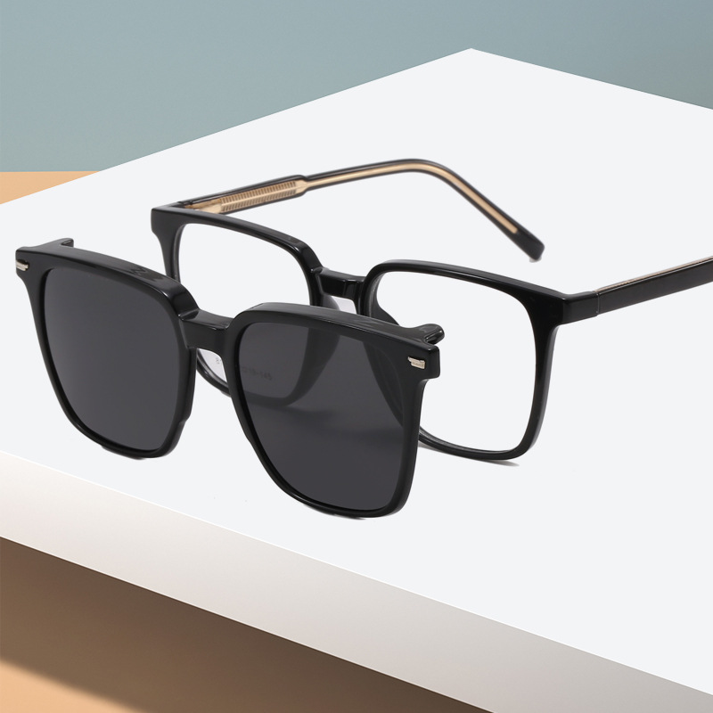 tr90近视眼镜男偏光太阳镜防晒墨镜磁吸套镜二合一防紫外线眼镜女