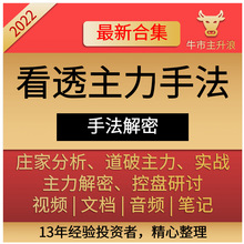 控盘与盘口操盘手炒股行为主力庄家主力语言理财视频教程2023法