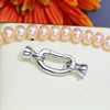 DIY parts S925 Sterling Silver Simplicity Versatile Pearl jade Necklace clasp sweater chain Buckle link Jewelry clasp DIY parts S925 Sterling Silver Simplicity Versatile Pearl jade Necklace clasp sweater chain Buckle link Jewelry clasp