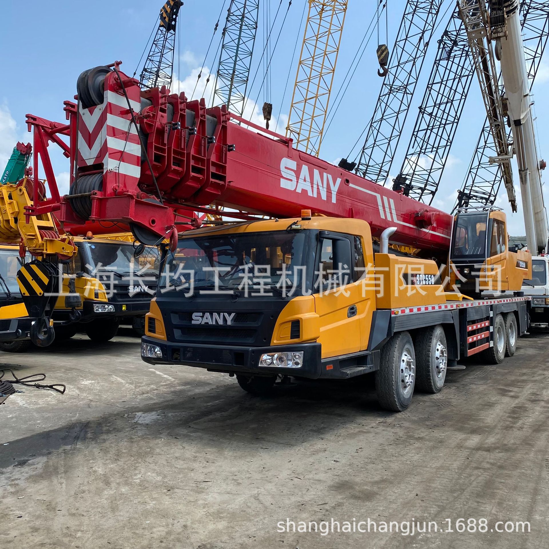 三一55吨汽车吊 kbk起重机配件 小型吊车55吨吊车 三一科技stc550