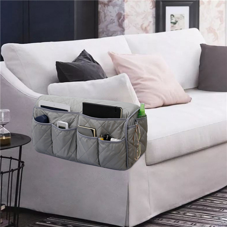 Cross-Border One Piece Dropshipping Five-Color Sofa Handrail Hanging Storage Bag Remote Control Tablet Home Storage Bag