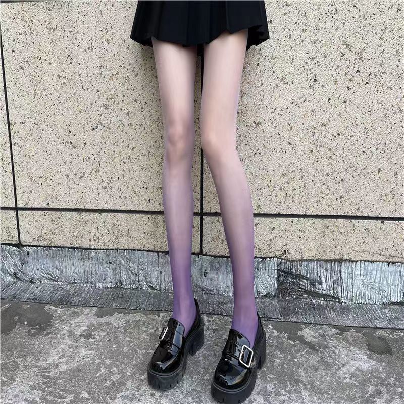 Gradient Stockings Trend Gradient Color 2023 New Millennium Hot Girl Black Gray Pantyhose Female Black Silk One Piece Wholesale