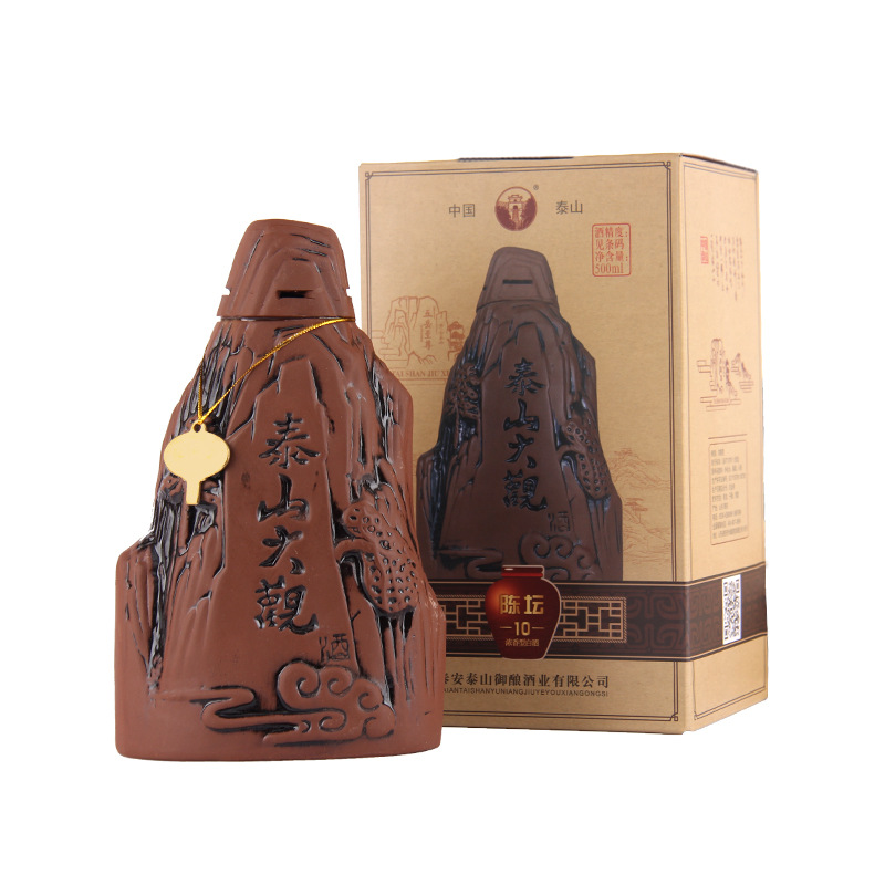 泰山白酒泰山大观陈坛10批发浓香型白酒中秋送礼可自饮酒