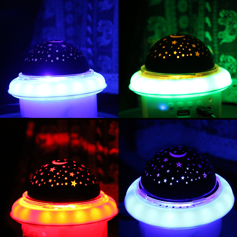 2023 new cross-border small rocket bluetooth music bulb stage light smart colorful rotating disco light wholesale