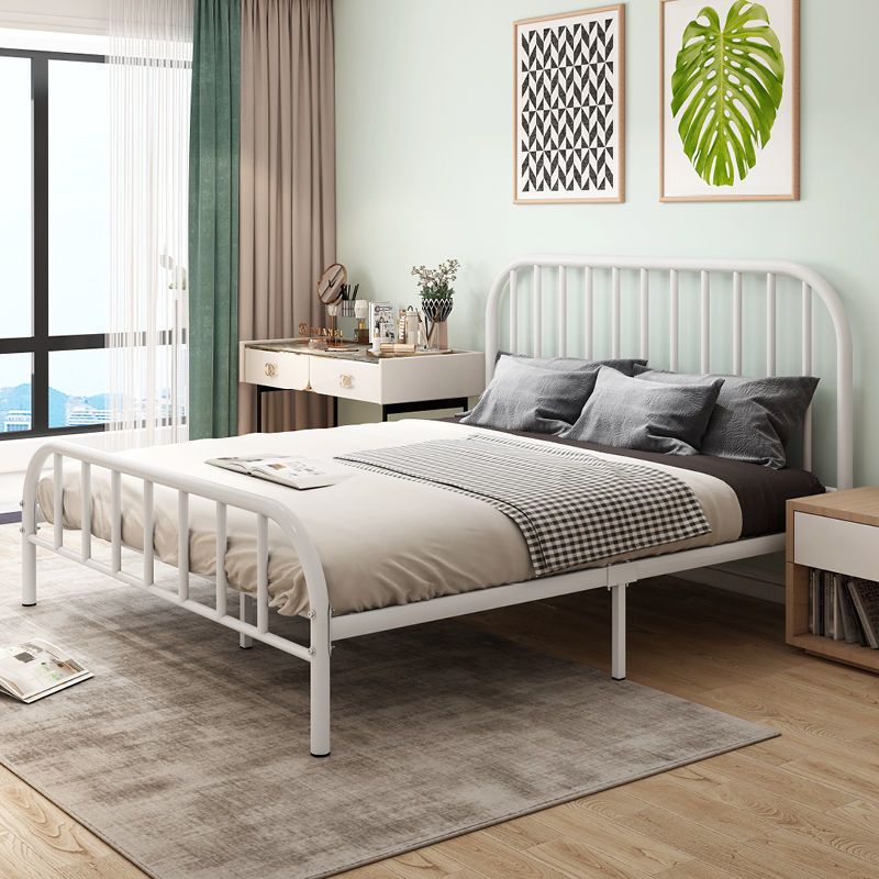 床架铁双人床铁艺出租屋简易床1.5米1.8米铁架床1米1.2现代公主床