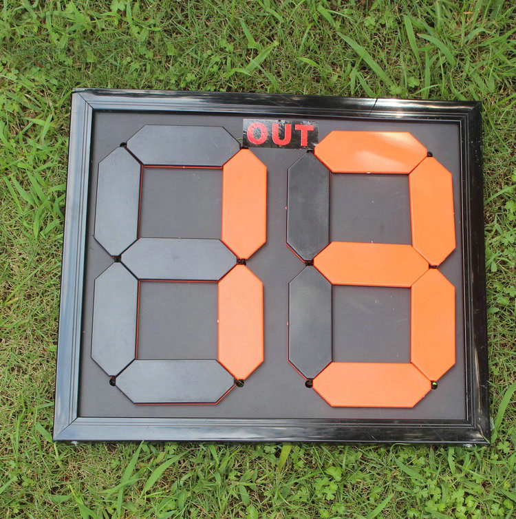 足球记分牌手动换人牌足球翻号牌双面显示2位计分牌 换人牌