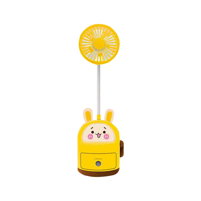 With Night Light 2023 New Adorable Rabbit Little Fan Penknife USB Charging Second Gear Wind Student Fan Community Group Purchase