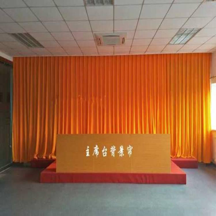 礼堂会议厅剧院防火背景幕布电动阻燃舞台幕电动旋转舞台幕布