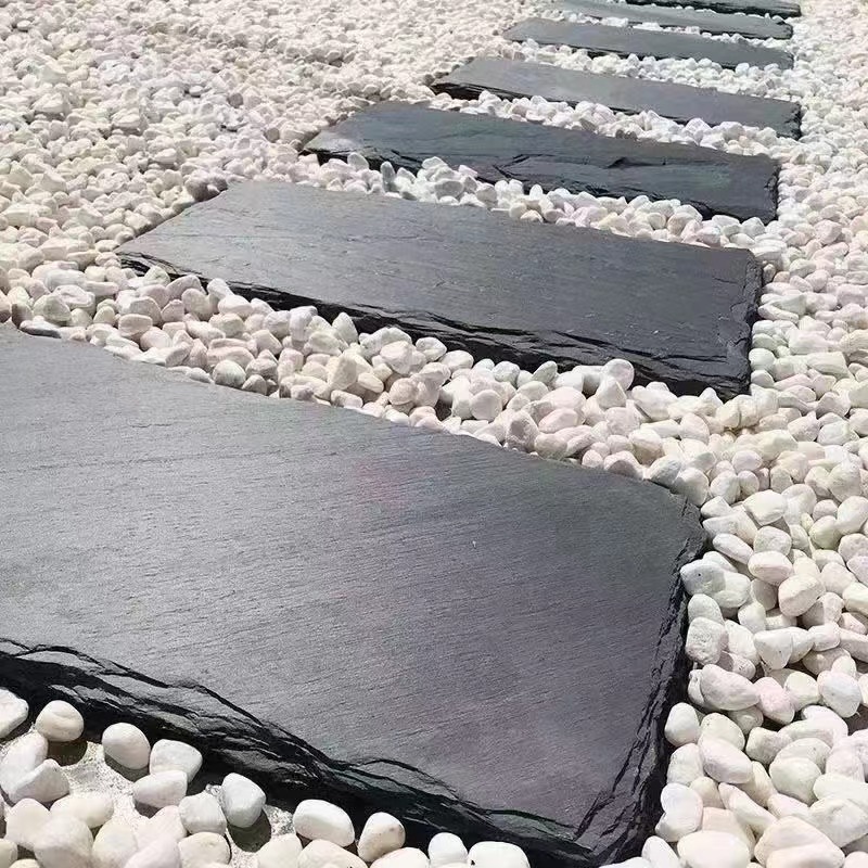 批发不规则青石板 园林庭院碎拼石乱型石 池底石片青石板岩