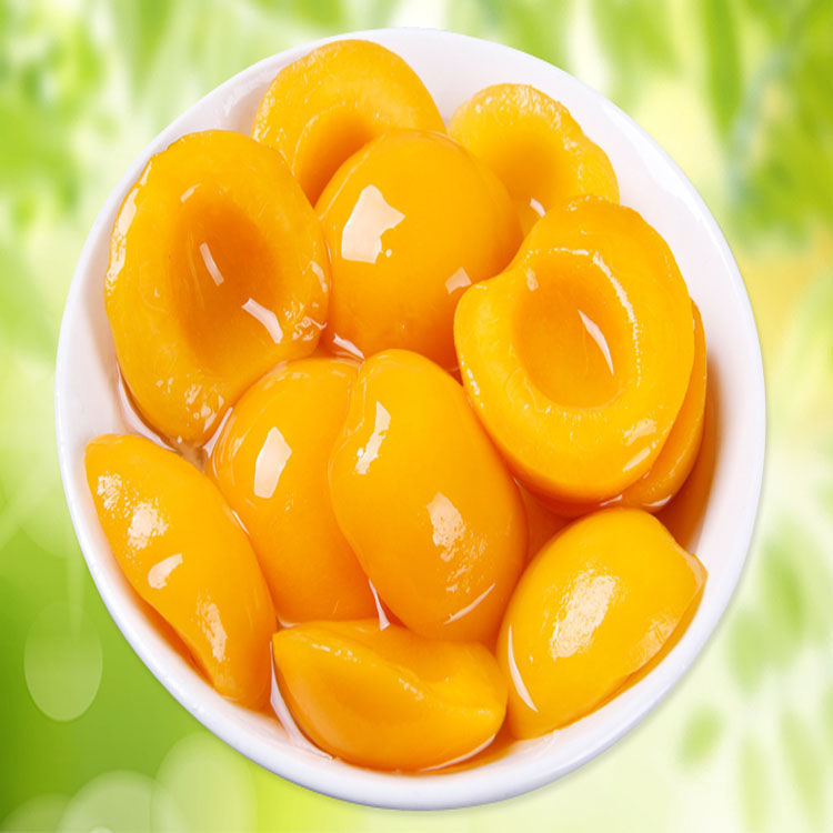 蒙水黄桃罐头388克对半水果黄桃糖水罐头玻璃瓶休闲零食平邑临沂