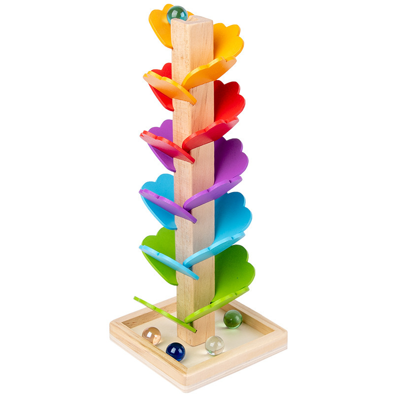 INS Rainbow Music Tree Color Disassembly Ball Tree Game Color Early Cognitive Education Fun Assembly Wooden Toys