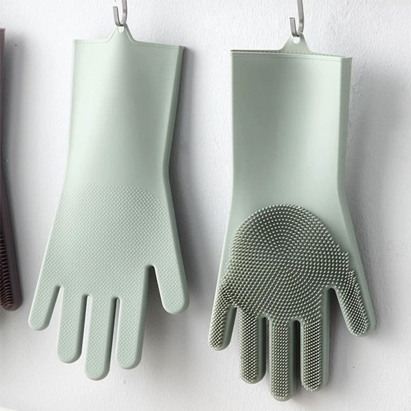 Magic Silicone Gloves TikTok Dish Brush Bowl Artifact Kitchen Household Cleaning Gloves Heat Insulation Multi-Purpose Waterproof