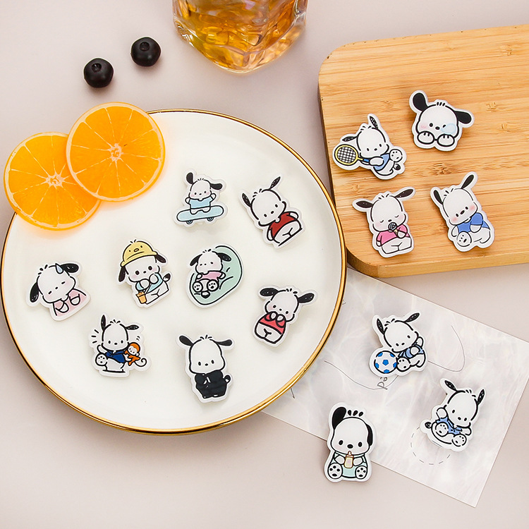 INS Cute Children Badge Cartoon Acrylic Pacha Dog Brooch Wholesale Clothes and Bags Pendants Pin