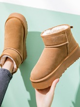 雪地靴女款冬季2023新款棉鞋加绒加厚外穿冬天的鞋子抗寒防滑靴子