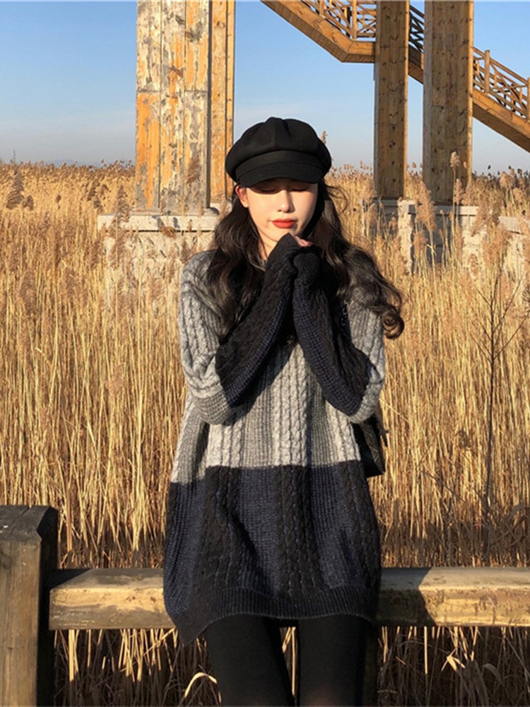 初秋装2020年新款高冷系女装气质成熟慵懒风毛衣针织连衣裙女秋冬