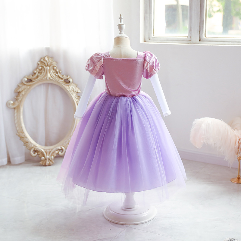 万圣节儿童服装小公主苏菲亚长发公主裙子索菲亚长裙女童装连衣裙