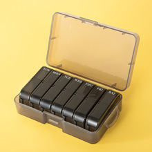 一周7天小药品盒14格分类随身便携药盒早晚分类旅行药品收纳盒