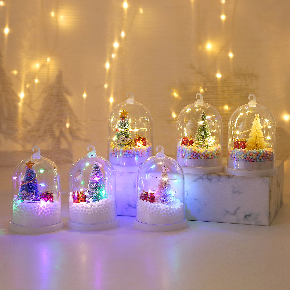 Christmas Decoration Desktop Layout Luminescent Lamp Small Gifts for Children Window Decoration Scene Decoration Small Night Lamp Pendant