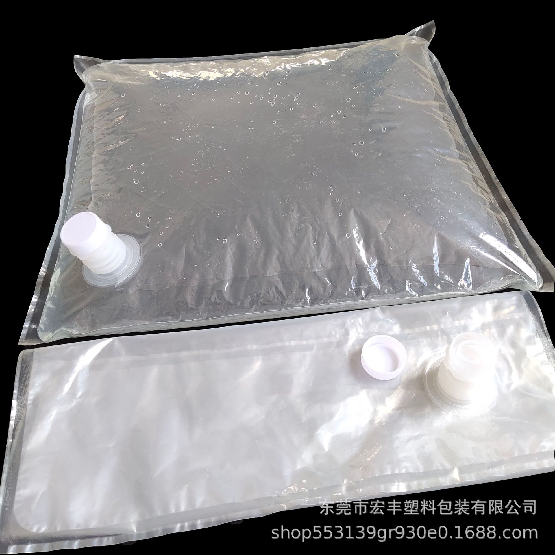 现货批发5l 20l bib透明盒中袋棕榈油食用油液体软包装密封蝶阀袋