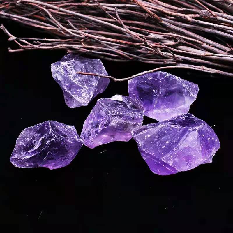 天然紫水晶原石 紫水晶扩香石香薰石 1kg大颗粒水晶碎石 原石厂家