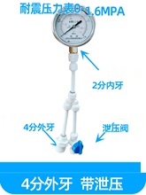 净水器压力表家用自来水检测压力表2分水压表马桶4分地暖打压表