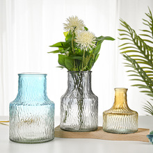 批发彩色玻璃花瓶 透明创意水培玻璃瓶台面家居工艺品摆件花器