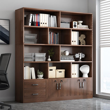 简易书架落地置物架客厅一体靠墙柜子储物柜文件柜办公室家用书柜