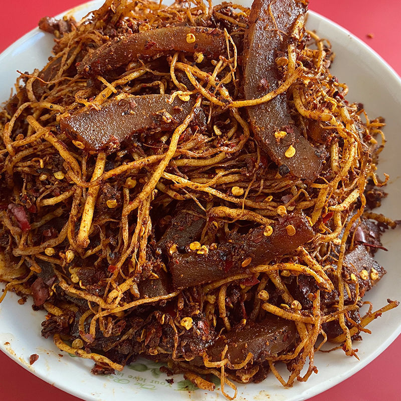 牛皮菜根麻辣牛皮云南特产佤味撇网红牛皮菜根鸡脚筋大杂烩-阿里巴巴