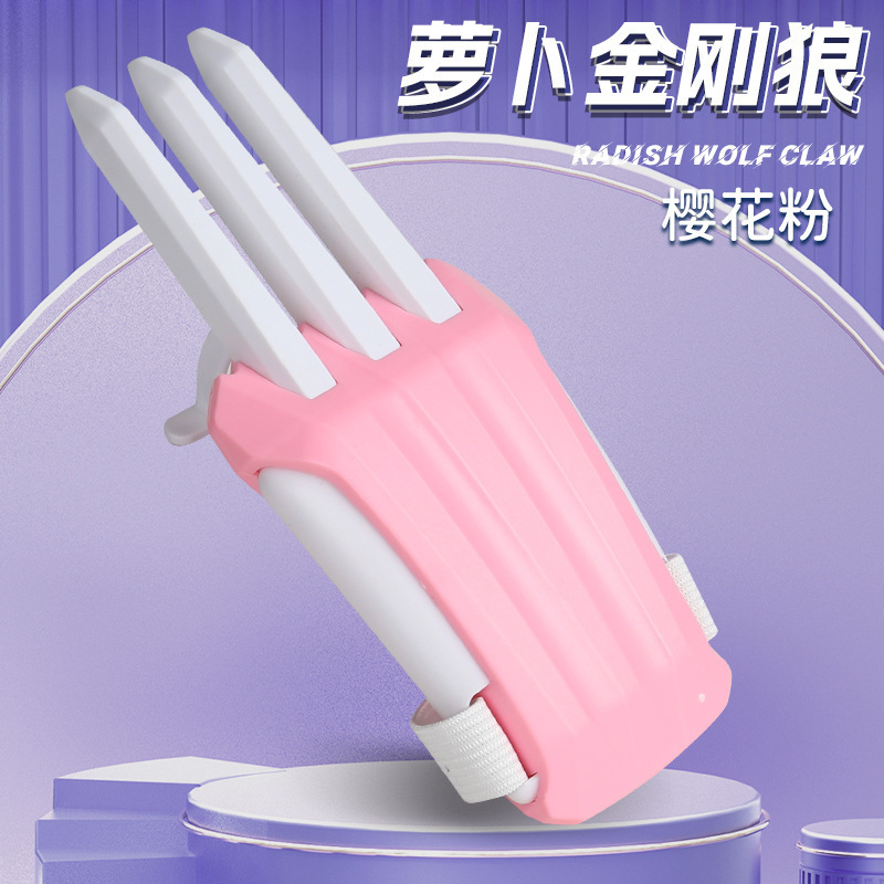 Radish Knife Transformer Jack Wolfskin Retractable Radish Gun Creative Student Decompression Children's Online Red Vent Toy Cross-Border