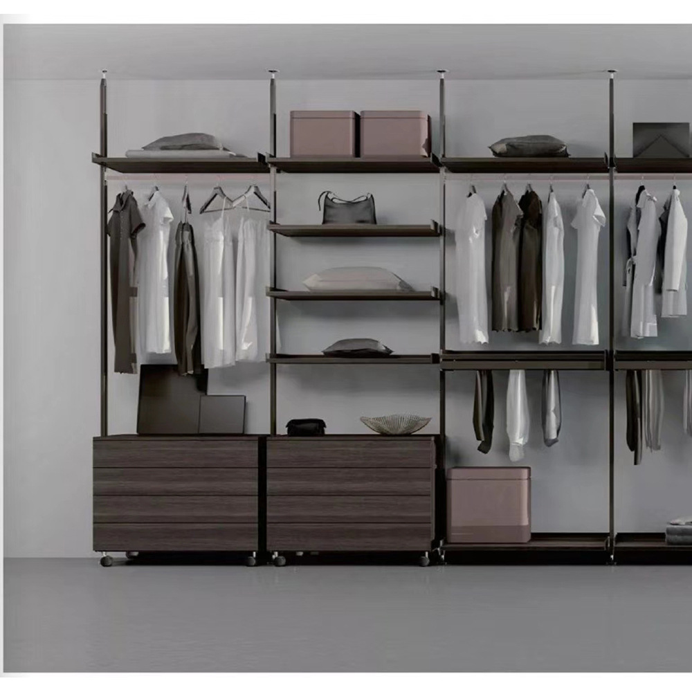 厂家供应 金属衣帽间 铝合金立柱式衣柜 开放式衣帽间 威吕铝制品