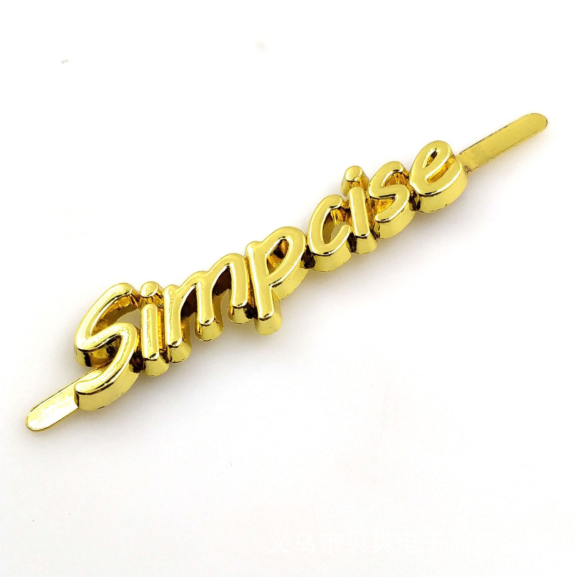 Zinc Alloy Die-Casting Letter Hollow Light Plate Lettering Stitching Pin Metal Tag Clothing Luggage Accessories Punching Hand Sewing