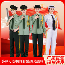 新款军乐队合唱团服军装礼服套装升旗手仪仗队礼服军鼓演出服男女