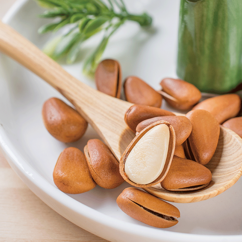 4月新货黑龙江特大原味开口松子500g大手剥坚果零食红松子