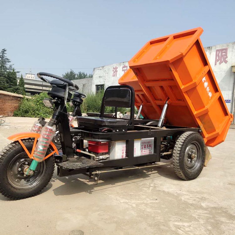 2吨电动矿用三轮车 运输用柴油自卸翻斗车 工地灰斗三马子