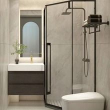酒店公寓l型折叠门小户型浴屏简易整体卫生间玻璃干湿分离隔断