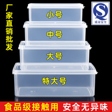 保鲜盒食品级塑料盒子透明长方形厨房冰箱储物盒收纳盒大商用摆摊