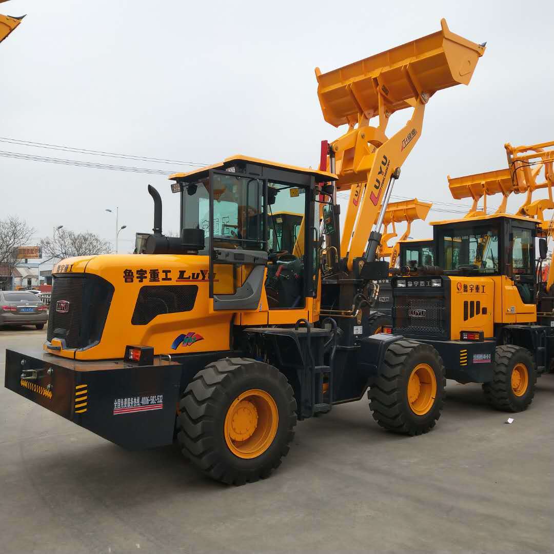 鲁工鲁宇液压轮式小铲车 工程机械农用小铲车 装载机小型抓木机