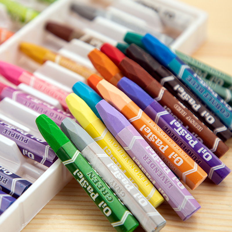 土豆猫塑料三角蜡笔美术画画儿童涂鸦画笔24色不沾手炫彩蜡笔-报价