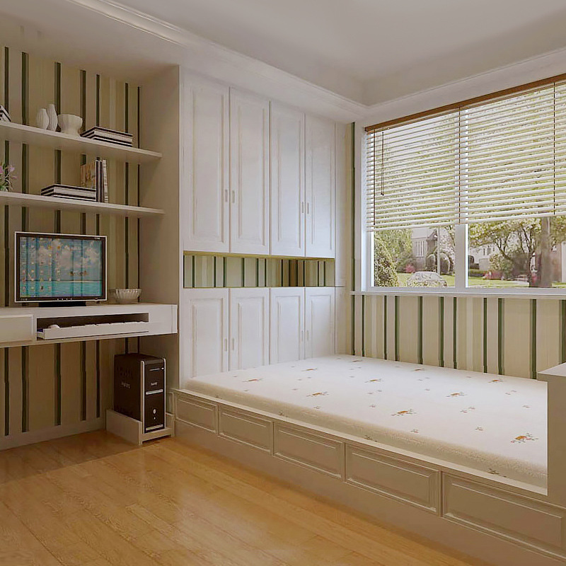 全屋榻榻米床衣柜一体儿童房衣柜