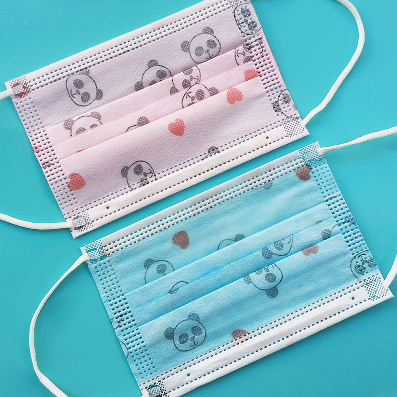 儿童医用口罩订印图案定作制作一次性三层小孩防疫学生外科口罩