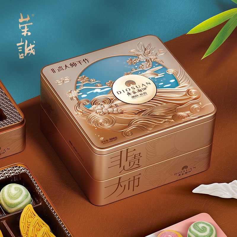 匠传800g 中秋节月饼礼盒 节日礼品 伴手礼 潮式月饼-阿里巴巴