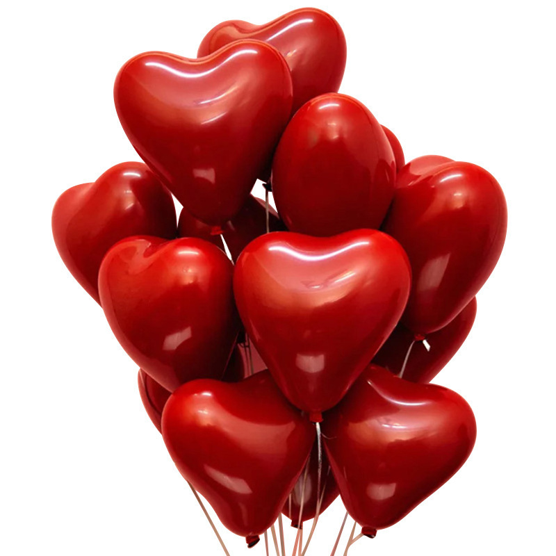 Internet Celebrity Double-Layer Pomegranate Red Balloon Wedding Room Floating Empty Wedding Room Decoration Valentine's Day Proposal Declaration Creative