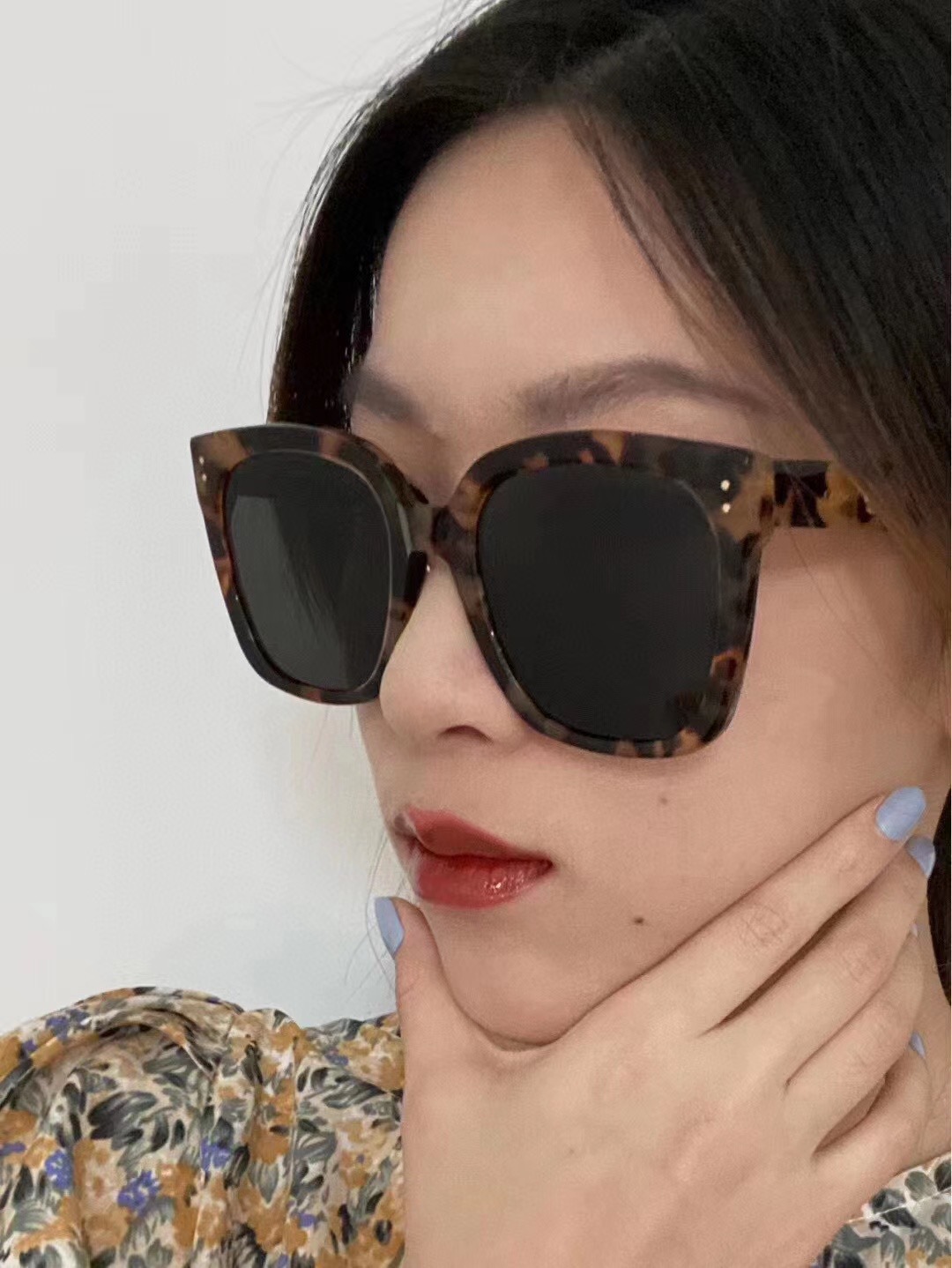 2021新款gm墨镜珍妮jennie合作款kuku太阳镜男女韩版时尚大框眼镜