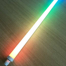 3m 幻彩rgb t8 led 彩色灯管射频遥控rf控制跑马灯管 1m 3m 4m 5m