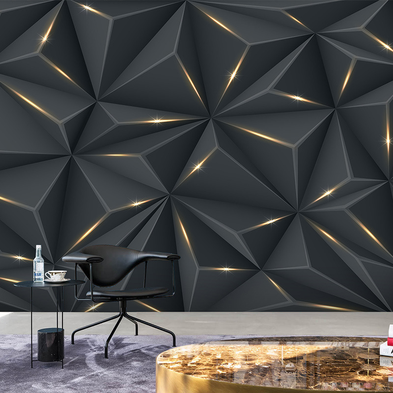 ktv包厢装修背景墙纸3d立体科技感闪光墙面装饰壁画酒吧壁纸