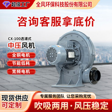 CX-100透浦式中压风机 吸废气工业退火炉助燃风机耐高温离心风机